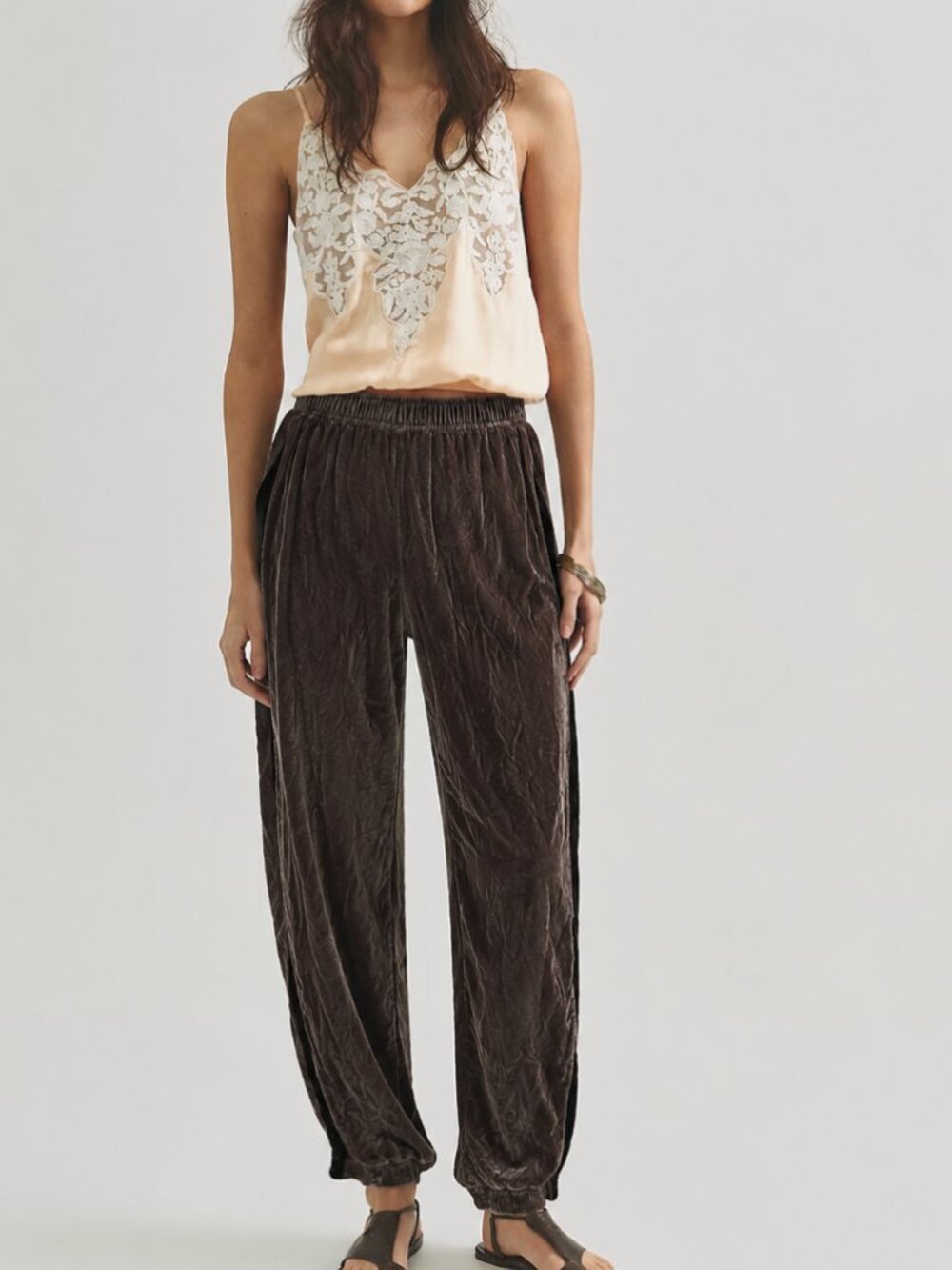 GOLD HAWK VELVET JOGGERS